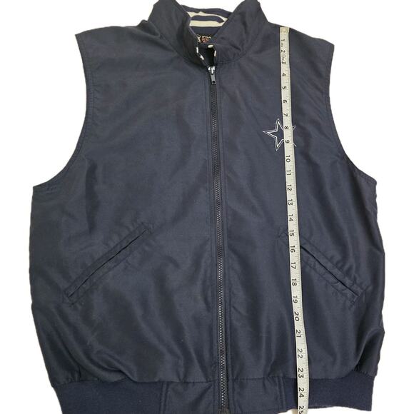 PGA Tour Golf Vest Men Size M W Dallas Cowboys Logos Full Zip Pockets Athletic - Picture 4 of 9